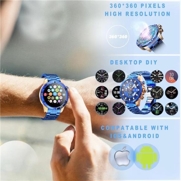Men\'s Smart Watch Round HD 1.53\